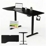 Juskys Schreibtisch Office Stand, 160 x 75 cm, elektrisch verstellbar,