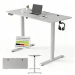 Juskys Schreibtisch Office Stand, 140 x 60 cm, elektrisch verstellbar,