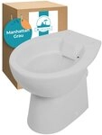 Calmwaters Tiefsp&uuml;l-WC Stand-WC sp&uuml;lrandlos, bodenstehend, Abgang Waagerecht,