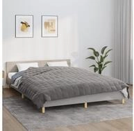 vidaXL Einziehdecke 200 x 220 cm Gewichtsdecke Grau 200x220 cm 13 kg Stoff...
