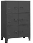 vidaXL Aufbewahrungsbox Lagerschrank Industrial Anthrazit 75x40x115 cm Metall...