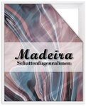 Einzelrahmen Schattenfugenrahmen Madeira, (1 St&uuml;ck), 20x20 cm, Wei&szlig;, Holz