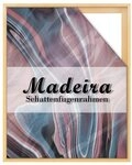Einzelrahmen Schattenfugenrahmen Madeira, (1 St&uuml;ck), 20x20 cm, Natur Lackiert, Holz