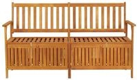 vidaXL Gartenbank, Truhenbank 148 cm Massivholz Akazie