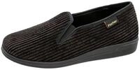 Fischer-Markenschuh Frank Hausschuh aus Streifencord, mit Frotteefutter, mit Gummizug