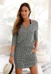 s.Oliver Jerseykleid mit Rei&szlig;verschluss und 3/4-&Auml;rmeln, mit Taschen, casual