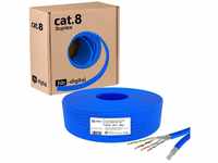 HB-DIGITAL Duplex CAT.8 Blau 25m Netzwerkkabel, Netzwerkstecker, (2500 cm),...