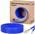 HB-DIGITAL CAT 8 Kabel 25m Duplex Installationskabel S/FTP LSZH Netzwerkkabel,