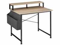 TecTake Schreibtisch mit Ablage und Stofftasche 120x60cm (404665)