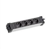 Bachmann STEP ALU 4xCEE7/3 GST18 Einbau-Tischsteckdosenleiste, 906.18802
