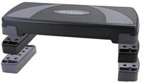 RAMROXX Stepper Fitness Stepboard Steppbrett Workout 3 Stufen Schwarz Grau 80x30cm