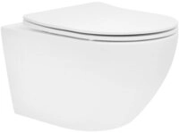 LuxeBath Tiefsp&uuml;l-WC Sp&uuml;lrandloses H&auml;nge WC Keramik mit WC-Sitz abnehmbar