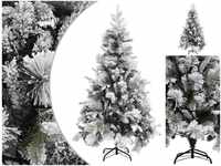 vidaXL Christmas Tree with Flocked Snow&Cones PVC&PE 195cm (340531)