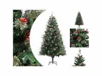 vidaXL Christmas Tree with Pine Cones Green PVC/PE 195cm (340527)