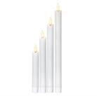 MARELIDA LED-Kerze LED Stabkerzen Echtwachs flackernde LED 4 Gr&ouml;&szlig;en Timer...