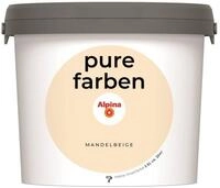 Alpina Wand- und Deckenfarbe Mandelbeige, Matt, wasserbasiert, hoch deckend,