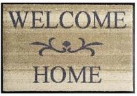 wash+dry by Kleen-Tex Fu&szlig;matte wash+dry Schmutzfangmatte Welcome Home beige -...
