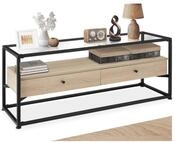 tectake Sideboard Schlafzimmertisch, 121,5 x 41,5 x 50,5 cm, Platte aus