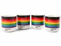 Pantone Cortado Porzellan-Thermobecher - 4er Set - pride-Regenbogenfarben - 8er...