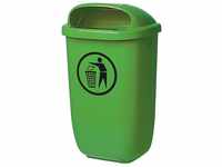 SULO Mülleimer Abfallbehälter H650xB395xT250mm 50l grün SULO nach DIN 30713...