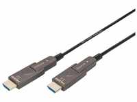 Digitus DIGITUS HDMI AOC Hybrid Glasfaserkabel 4K abnehmbar 30m schw HDMI-Kabel