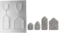 Rayher Modellierwerkzeug Gie&szlig;form 4 H&auml;user, 5,5-10,5 cm