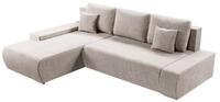 Juskys Ecksofa Iseo, modern, L-Form, Schlaffunktion, bequem, samtig wie Cord,...