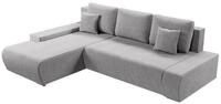 Juskys Ecksofa Iseo, modern, L-Form, Schlaffunktion, bequem, samtig wie Cord, inkl.