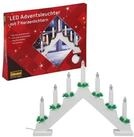 Idena Adventsleuchter Idena 31837 - LED Adventsleuchter aus wei&szlig; lackiertem Holz mit