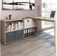 Vicco Eckschreibtisch FlexPlus, Sonoma, 137 x 60 cm (1-St), Drehbar