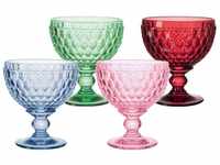 Villeroy & Boch Sektglas Boston Coloured Sektschalen 398 ml 4er Set, Glas