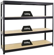 PROREGAL&reg; Schwerlastregal Robustes Steckregal Lastenregal DINO mit 4 stabilen