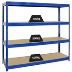 PROREGAL&reg; Schwerlastregal Robustes Steckregal Lastenregal DINO mit 4 stabilen