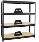 PROREGAL&reg; Schwerlastregal Robustes Steckregal Lastenregal DINO mit 4 stabilen