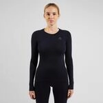 Funktionsshirt ODLO "BL TOP crew neck l/s-MERINO 200", Damen, Gr. XS, schwarz,