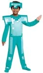 Metamorph Kost&uuml;m Minecraft - Diamantr&uuml;stung Kost&uuml;m f&uuml;r Kinder, Das Kost&uuml;m...