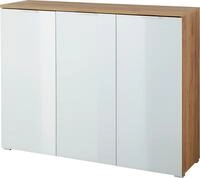 GERMANIA Schuhschrank GW-Telde mit wei&szlig;en Glas-Fronten