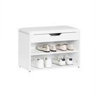 SoBuy Schuhbank FSR25, Schuhregal mit gepolstertem Kissen, Schuhorganizer, Sitzbank