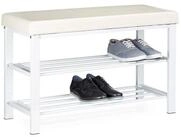 relaxdays Schuhbank mit Polsterung, wei&szlig;