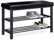 relaxdays Schuhbank mit Polsterung, schwarz