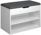 tectake Schuhschrank Schuhbank Jasmina mit Sitzpolster f&uuml;r 6 Paar Schuhe,