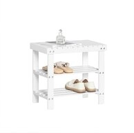 SoBuy Schuhregal FSR02-K, Schuhregal mit Sitzbank Garderobenbank Bambus,