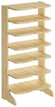 ERST-HOLZ Schuhregal Schuhregal Schuhst&auml;nder Kiefer Massiv f&uuml;r 14 Paar Schuhe