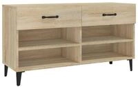 vidaXL Schuhschrank Schuhregal Sonoma-Eiche 102x35x55 cm Holzwerkstoff