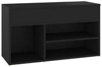 vidaXL Schuhbank, Schuhregal Schwarz 80x30x45 cm Holzwerkstoff