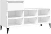 vidaXL Schuhregal, Schuhschrank Wei&szlig; 102x36x60 cm Holzwerkstoff