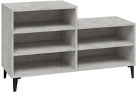 vidaXL Schuhregal Schuhregal Betongrau 102x36x60 cm Holzwerkstoff, 1-tlg.