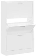 vidaXL Schuhschrank NA Schuhschrank Wei&szlig; 63x24x103 cm Spanplatte