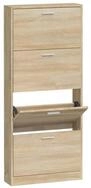 vidaXL Schuhschrank Schuhregal Eichen-Optik 59x17x150 cm Holzwerkstoff