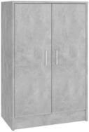 vidaXL Schuhschrank Schuhregal Betongrau 60x35x92 cm Holzwerkstoff